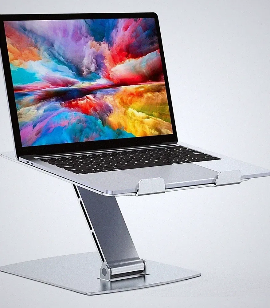 Adjustable Aluminum Laptop Stand Ergonomic Desk Riser for 10–16" Laptops Height