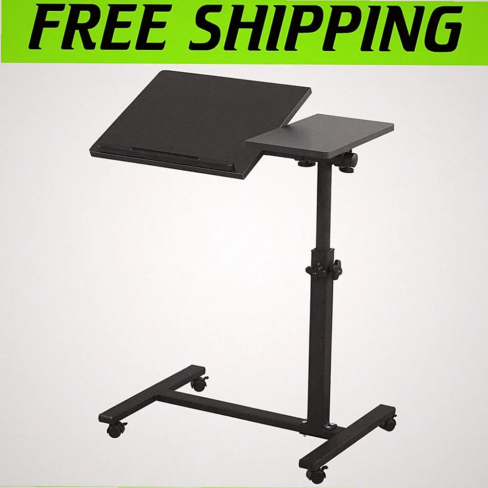 Adjustable Overbed Laptop Table with Wheels*