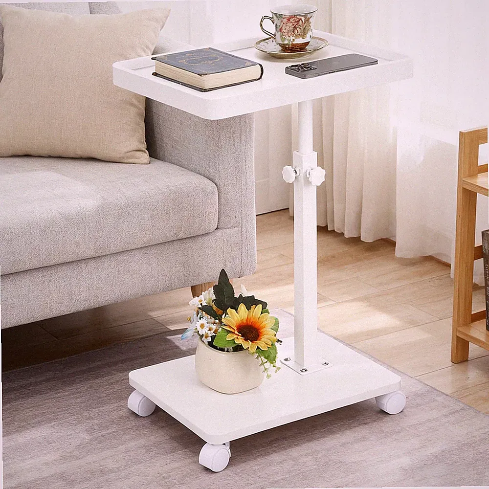 End Table Table Adjustable Height, 360°Swivel TV Tray Table for Small Spaces,...