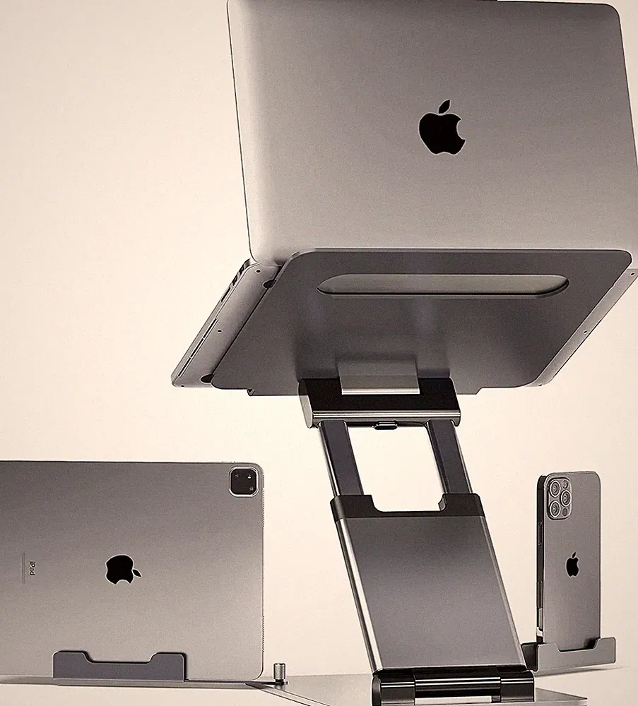 Ergonomic Laptop Stand for Desk, Adjustable Height up to 20"