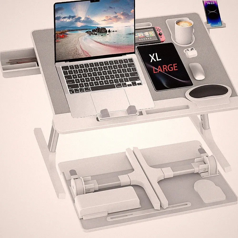 Laptop Desk for Bed,Adjustable Computer Bed Table Tray with Heights and Angles