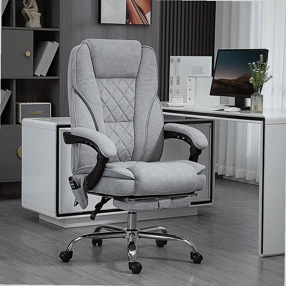 Massage Office Chair, Heated Reclining Computer Chair with Adjustable Height an