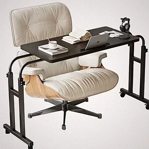 Mobile Over The Bed Recliner Table - Adjustable Height & Length, Portable Desk