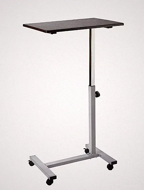 Seville Classics Airlift Over the Bed Height Adjustable Mobile Side Table Cart