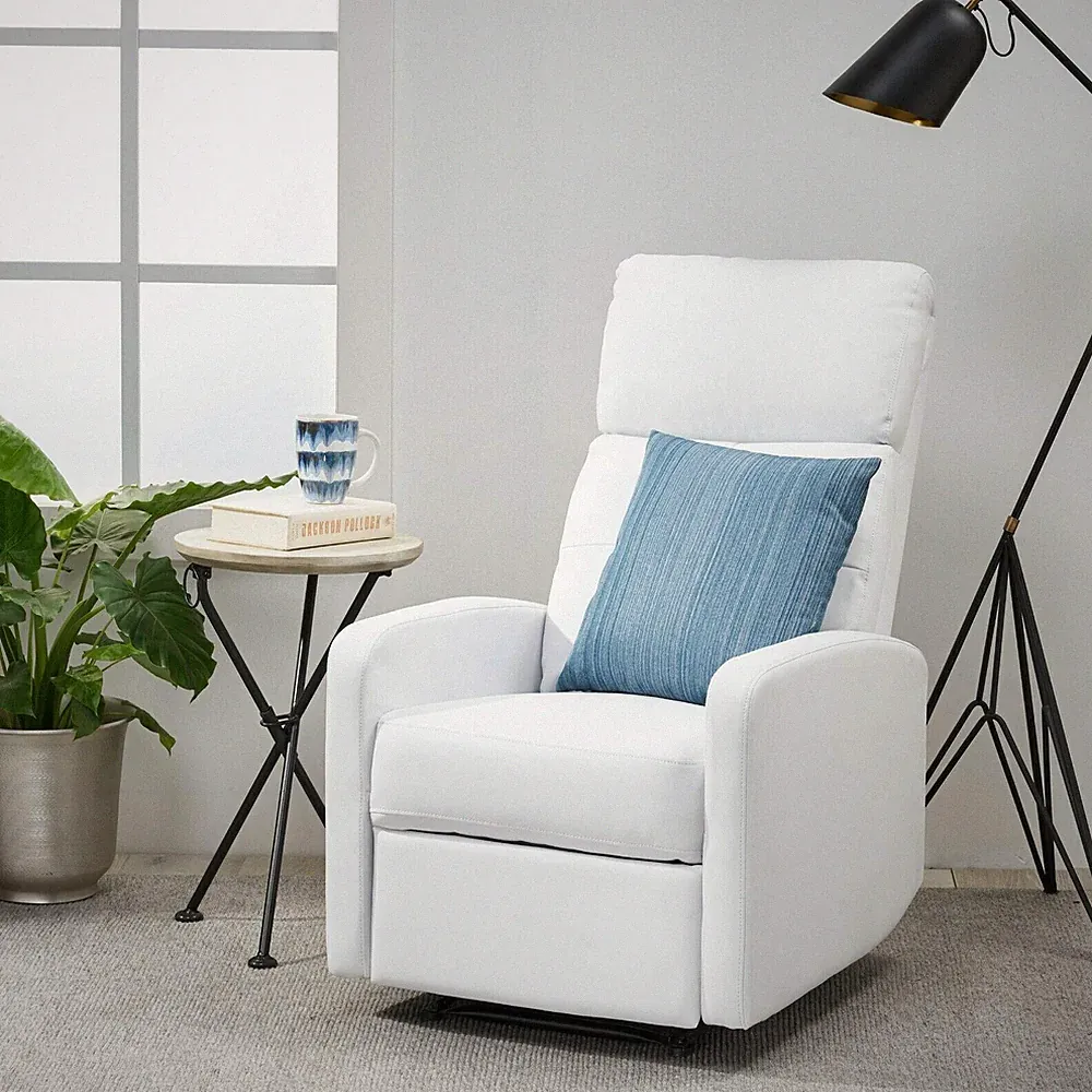 Teyana Contemporary Pillow Top Leather Recliner