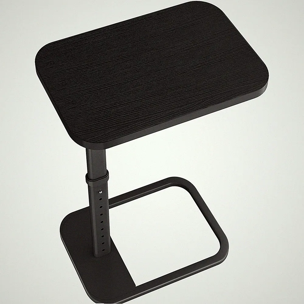 TV Tray Table, Adjustable Height & Rounded Metal Corners, Snack Table for Cou...