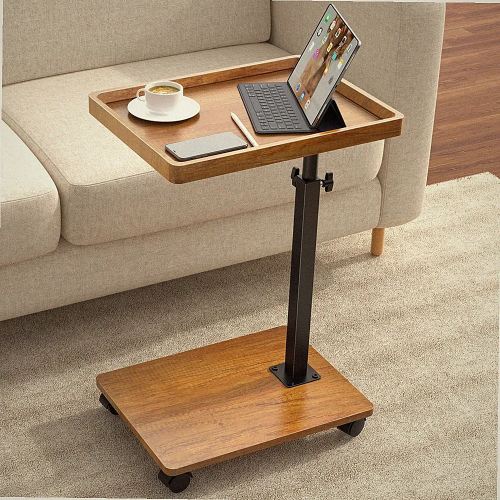 XNSDXV C Table End Table Adjustable Height, 360°Swivel TV Tray Table for Smal...